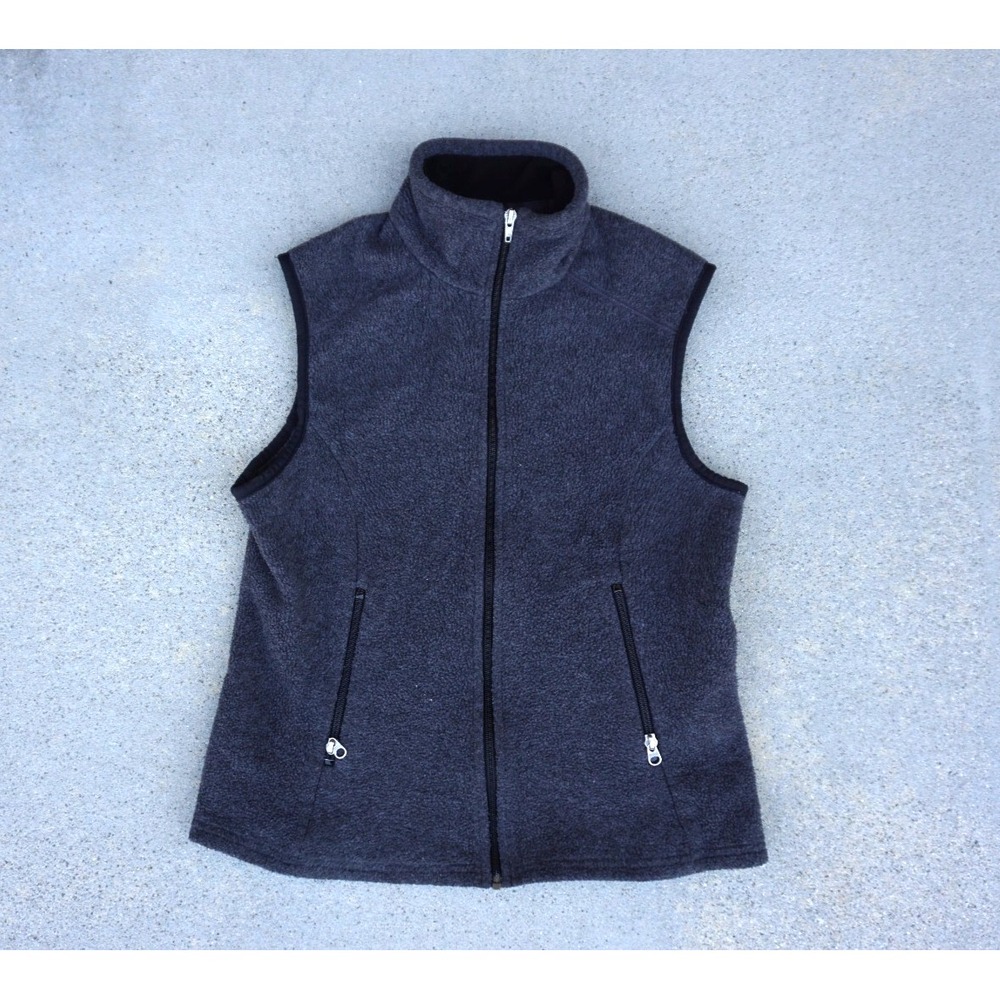 Patagonia Gray Full-Zip Fleece Vest